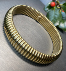 Monet Vintage Tubogas Bangle Bracelet Estate Jewelry Pre-Owned 1960s