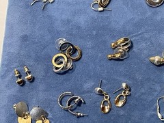 Vtg to Now Gold & Silver Tone Enameled Post Dangle Drop Earrings Lot 23 Pairs