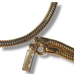 Vintage AVON Signed Gold Tone Rolled Snake Chain 18″