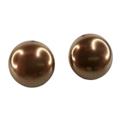 CAROL LEE Earrings Post Stud Button Brown Vintage Everyday Jewelry