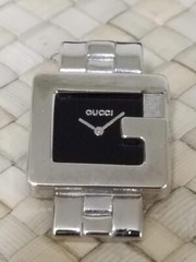 Vtg 1990s GUCCI Lapel Pin Brooch Stainless Steel ~ 3600 Watch Logo NEW OLD STOCK