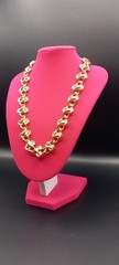 Vintage 1980’s Anne Klein Couture Gold Tone Knot Link Choker Necklace 17in