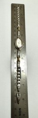 Vintage Elgin Thin Bracelet With 12 Stones Luxury Women’s Watch.