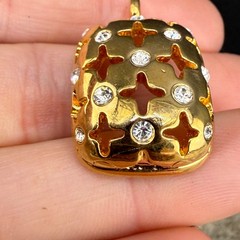 Vintage Swarovski Pendant Gold Tone