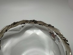 Vintage Silver Mexico Barb Wire Bangle 2 5/8” X 7mm JB23