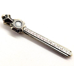 Vintage Luxury Soviet tie Clip made of ⭐875 Silver with the Star USSR hallmark#4