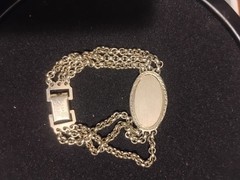 Spedeil Brass Classic Vintage Signet Multi Strand Bracelet Clasp 6.75 In