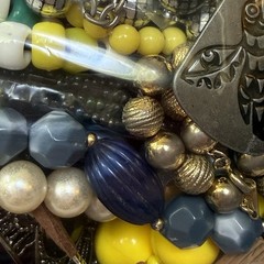 Vtg Craft Jewelry Lot Over 5 LBS Repurpose Beads Gemstones Harvest AB 6/26 CL