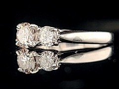 1.00ct platinum zales three stone engagement ring natural Diamond
