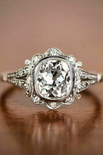 3.30 Ct White Diamond Art Deco Vintage Engagement Ring 925 Sterling Silver