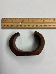 East Indian Rosewood and Brass Cuff Bracelet, One Inch opening
