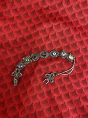VICTORIAN REVIVAL STYLE STERLING SILVER -GEMS – MARCASITE SLIDE BRACELET