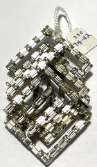 VTG Rhinestone Sllver Clip For Bonwilteller 1 3/4″ x 2 3/4″ Signed