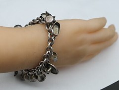 Antique 1920’s Mexico Sterling Silver Chain Bracelet (pre-Eagle marks) jingles