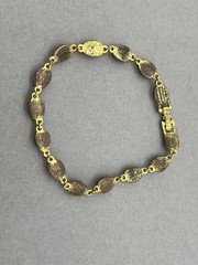 VTG Joan Rivers Egg Link Bracelet Set, Signed Multicolor Enamel Egg Bracelets
