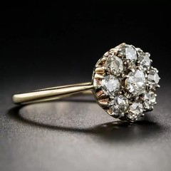 Art Deco Antique 3.50 Ct White Diamond Vintage Wedding Ring 14K Yellow Gold FN