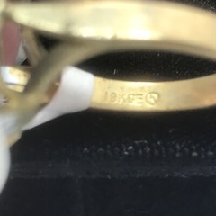 Vintage 18KT GE Gold Plated Purple Austrain Crystal Clear Acc Ring varied sizes