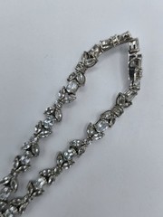 Vintage C*A 925 Sterling Silver Natural Blue Topaz Festoon Bib Statement…