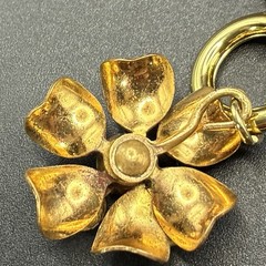 Vintage 12k Gold Filled Pocket Watch Sugar-Puff Link Chain FOB Dog Clip,Pink Gem