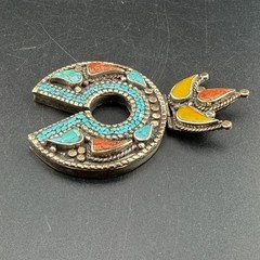 Tibetan Handmade Old Ethnic Unique Horseshoe Design Beautful Pendant