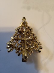 Lot 2 ~ Vintage Eisenberg Christmas Tree Pin Lot Of 2
