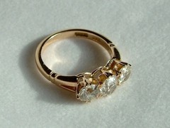 Art Deco Style Round Lab Created Diamond 14K Yellow Gold FN Wedding Ring