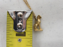 Metropolitan Museum Of Art Egyptian Gold Tone Bastet Mau Cat Pendant Necklace