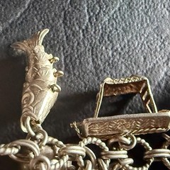 LOADED Vintage Chinese SILVER Charm Bracelet 7” 45 Charms 50 grams