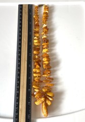 Vintage 80s Baltic Amber Necklace 10” Egg Yolk Honey Amber Nuggets Drop Pendant