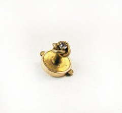 Neat Little Vintage Gold Filled Rhinestone Shirt Stud Button Link