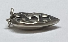 Estate Silver Heart Charm Pendant Bunny Rabbit Vintage Antique Puffy 925 US