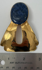 Vtg FLORELLE Pendants Lot 3 Signed Brutalist Modernist Jewelry Onyx Sodalite 70s