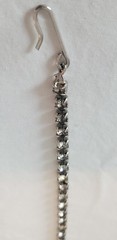 Vintage Rhinestone Statement Necklace Silver Tone Bib Bridal 15.5in