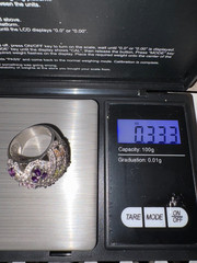 925 Sterling Silver Multi-colored CZ Cocktail Dome Ring Size 6 US