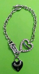 Vintage Juicy Couture Bracelet Black And Silver Charms