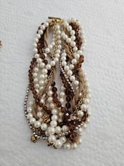 Estate Necklace Lot Rhinestone And Beaded Carol Lee Original Box EUC