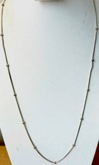 Vintage Premier Designs Necklace/ 30 In Length/ Silver Tone/ Stations