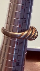Vintage Gold Tone Statement Ring Size 8 Chunky Swirl Fashion Cocktail Ring