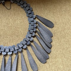 Miriam Haskell Early Pearl And Turquoise Glass Egyptian Style Amazing Necklace!