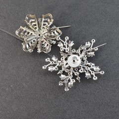Vintage Lot Brooch Pin Convertible Pendant Rhinestone Snowflake Starburst Bundle