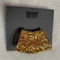 Vintage Casual Corner Gold-Tone Scarf Tube Fashion Jewelry for Women