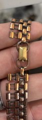 Vintage Copper Necklace Choker Style Geometric Modern Design 16.5” Read