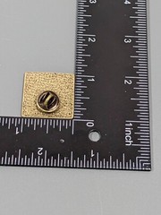 Vintage Love Builds Up Floral Square Bronze Tone Pin