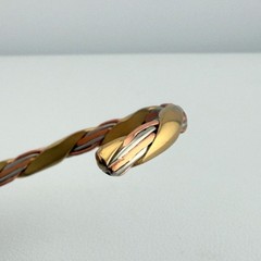 Vintage Sergio Lub Grapevine Copper Brass Cuff Bracelet