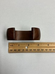 East Indian Rosewood and Brass Cuff Bracelet, One Inch opening
