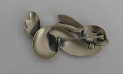 ADORABLE VINTAGE BEAU STERLING SILVER RABBIT BUNNY PIN BROOCH
