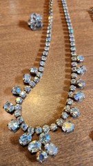 Vintage Jewelry Lot – Rhinestones – Sarah Cov Earrings NOS – Aurora Borealis