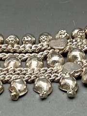 Woman’s Elegant Mexican Sterling Silver Choker Bib Necklace 94 Grams Quality
