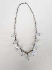 Vtg Crystal Quartz Faceted Briolette 925 Sterling Silver Nickel Free FREE $HIP!!