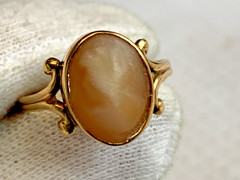 Antique 14K Yellow Gold Carved Silhouette Ring 2g Fine Jewelry Size 6.5 Band